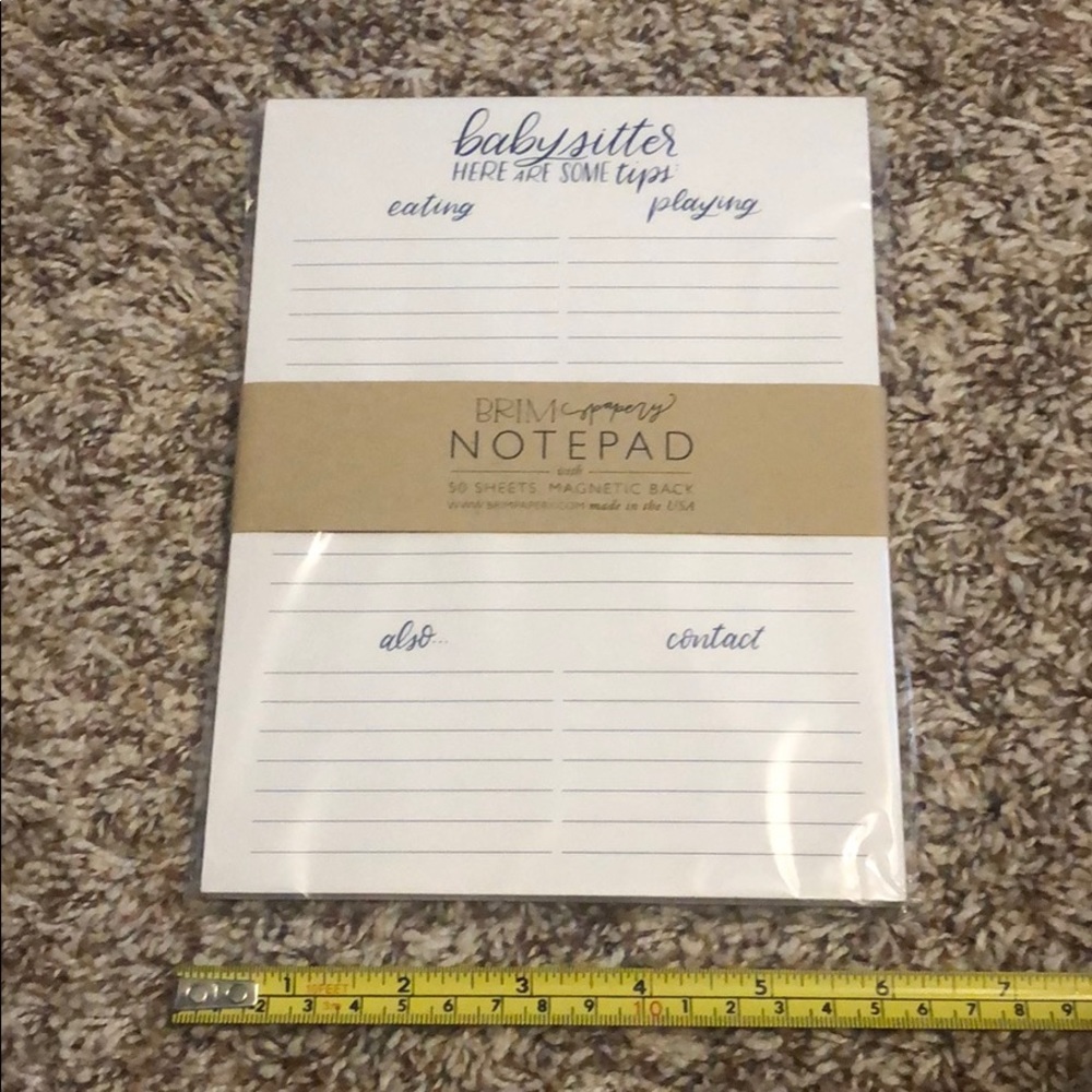 “Babysitter Tips” Notepad - Picture 2 of 3